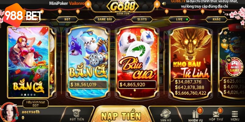 Go88 là cổng game đổi thưởng được công nhận hoạt động hợp pháp
